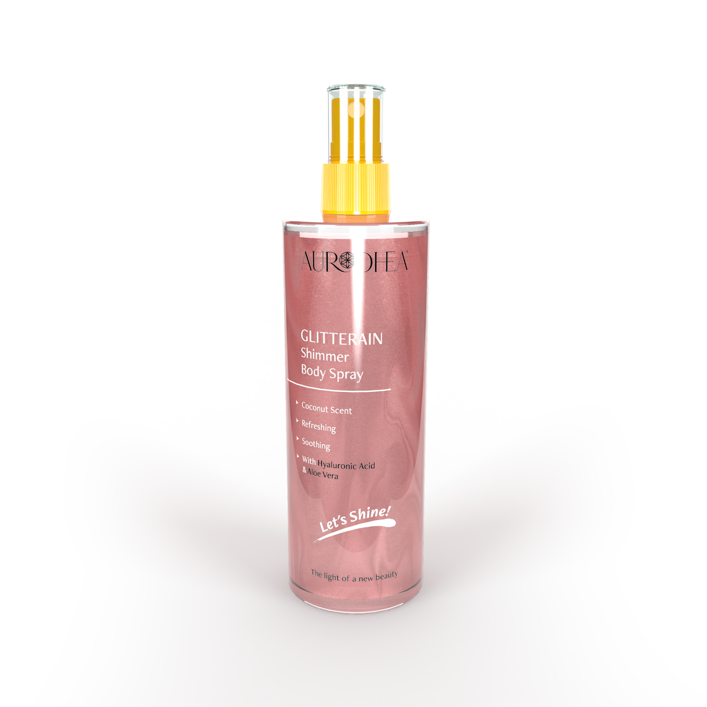 SOL22 - GLITTERAIN – Pink Shimmer Body Spray (Coconut scent) - 150 ml