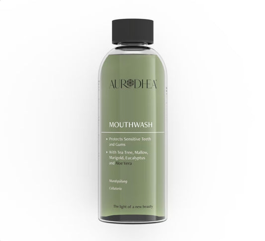 Aloe Vera Mouthwash
250 ml - Enriched with Tea Tree Oil, Mallow, Marigold and Eucalyptus